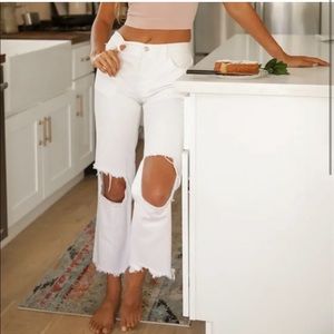 Free People Maggie Mod Rose Straight Leg Jeans
